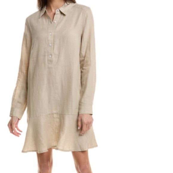 Tommy Bahama Dresses & Skirts - Tommy Bahama Tan Long Sleeve Polo Collar Dress